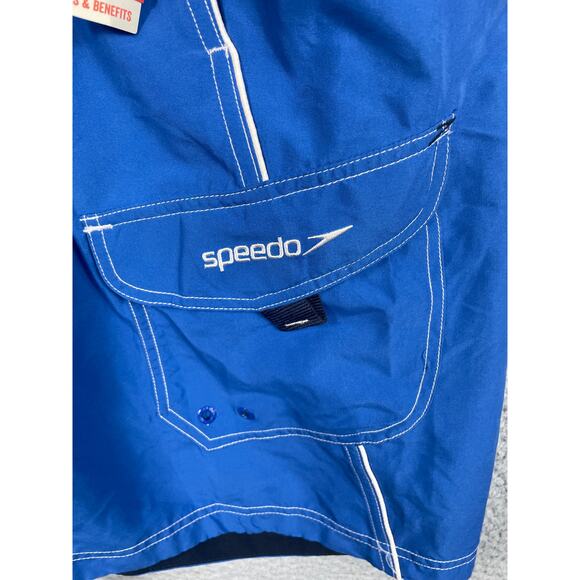 Speedo Mens Size XXL Blue Swim Trunks Lined NWT - Picture 10 of 10